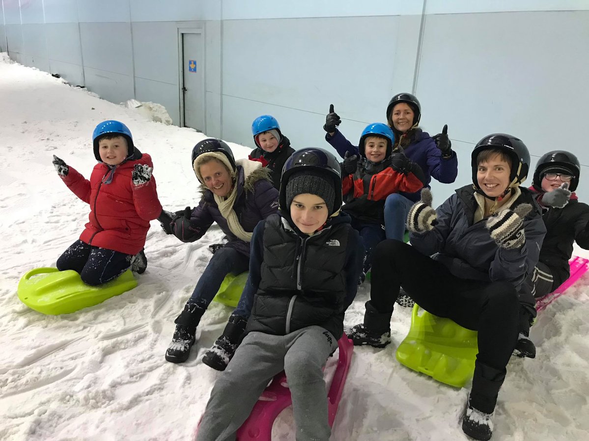 Wigan loyalty trip doing snow sports