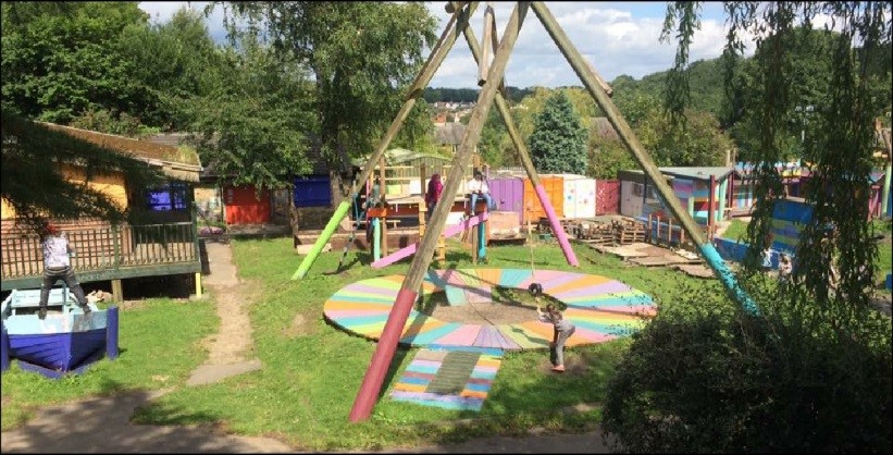 Photo of the big swing playground in Bradford